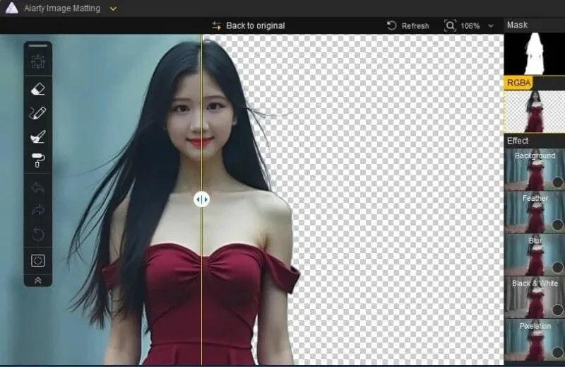Cómo eliminar fácilmente el fondo de una foto con Aiarty Image Matting