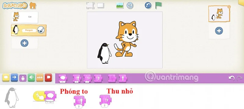 ScratchJR'da İngilizce öğrenme talimatları