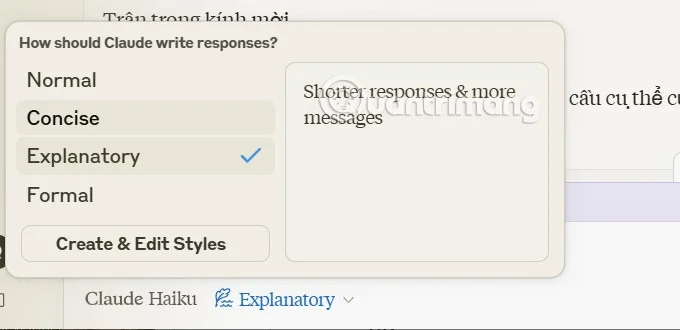 วิธีการเขียนข้อความที่มีสไตล์บน Claude AI