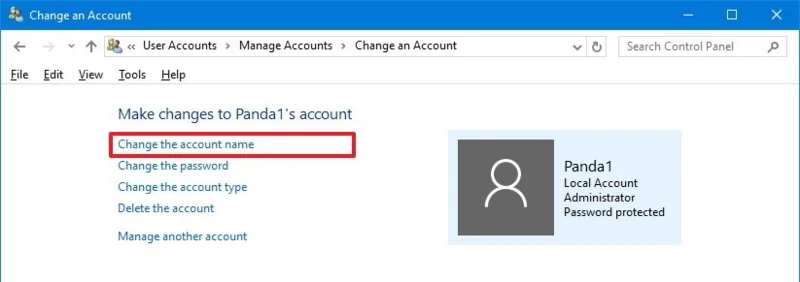 Windows 10でログイン名を変更する手順