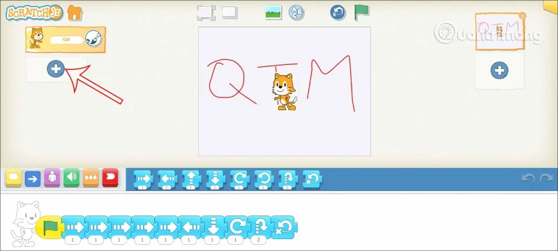 Instruções para adicionar personagens no ScratchJR