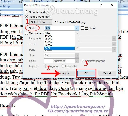 How to insert and remove watermark in Word document