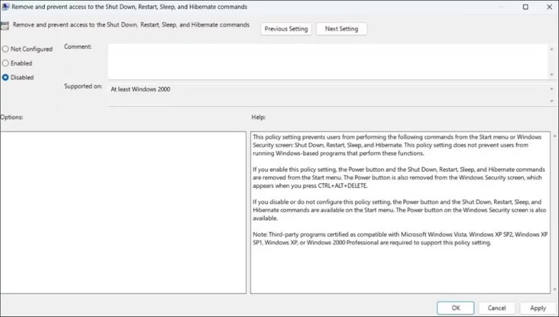 Herstel de foutmelding 'Er zijn momenteel geen energieopties beschikbaar' in Windows 10/11
