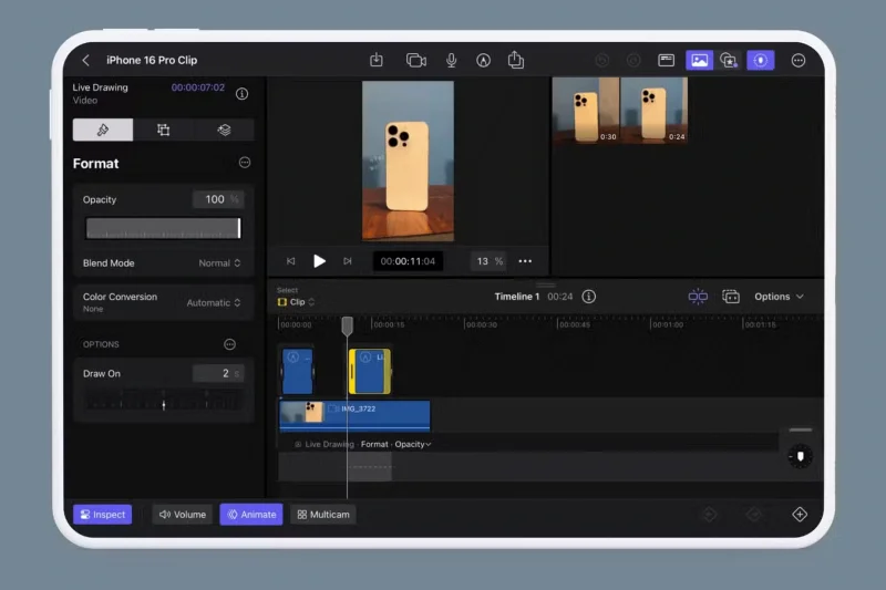 Dibujo en vivo: la función Final Cut Pro en iPad hace que tus videos sean más personales