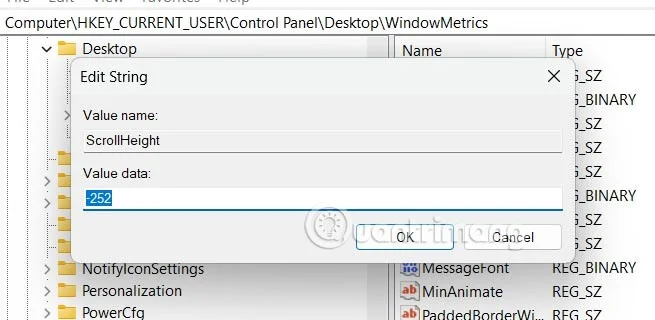 Windows 11 kaydırma çubuğunun boyutunu ayarlama talimatları