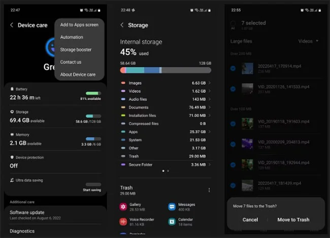 So geben Sie Speicherplatz auf Android frei