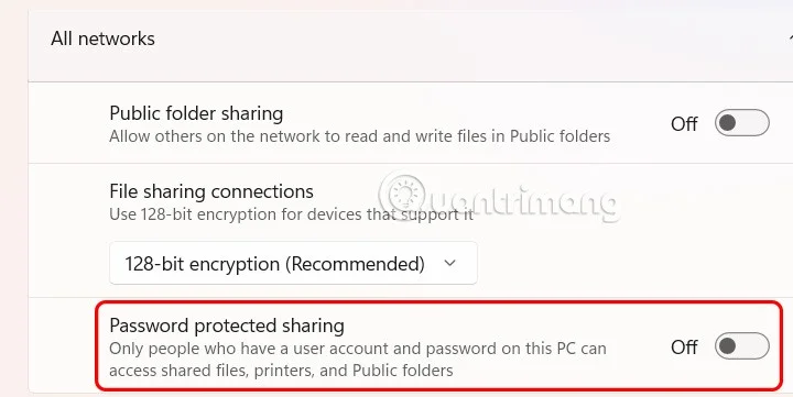 Cómo desactivar la seguridad al compartir contraseñas en Windows 11