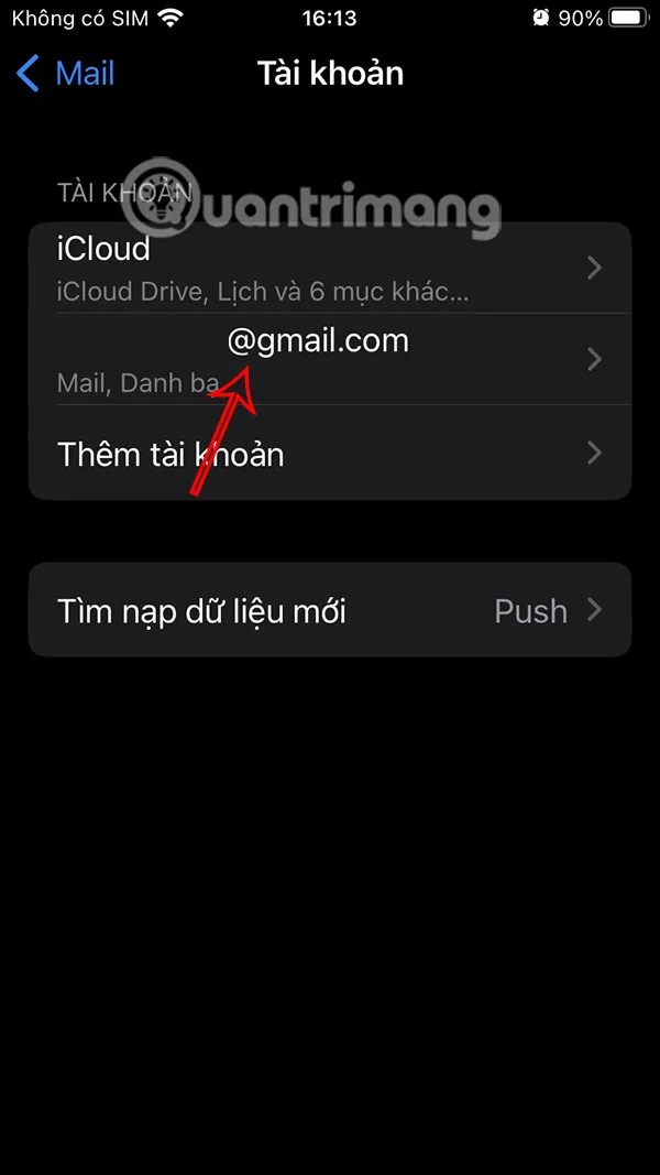 Anweisungen zum Abmelden von Mail auf dem iPhone