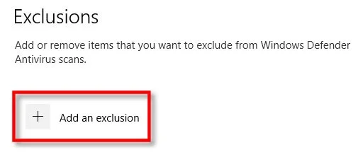 Cómo agregar excepciones en Windows Defender en Windows 10