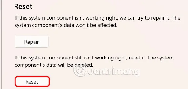 Instructions for reinstalling Windows Settings