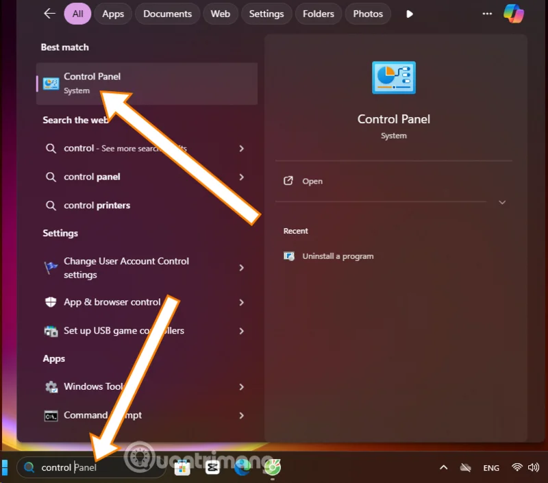 Cum se deschide Panoul de control în Windows 11