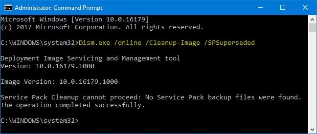 Clean up the WinSxS folder to free up Windows space