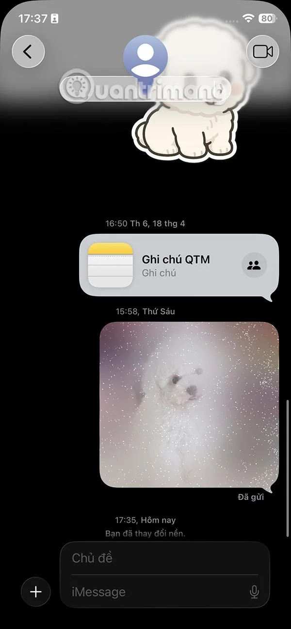 Instrucciones para desactivar el fondo de pantalla de los mensajes en el iPhone