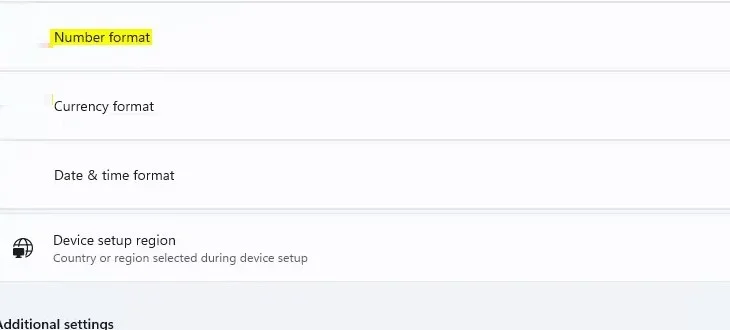 Cómo cambiar el formato de número en Windows 11