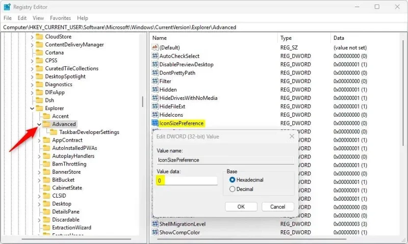 Instrucciones para cambiar el tamaño del icono en la barra de tareas de Windows 11