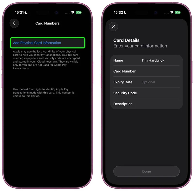iPhone Wallet에 은행 카드 정보를 저장하는 방법