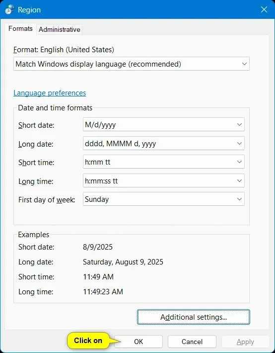 Cum se schimbă formatul monedei în Windows 11