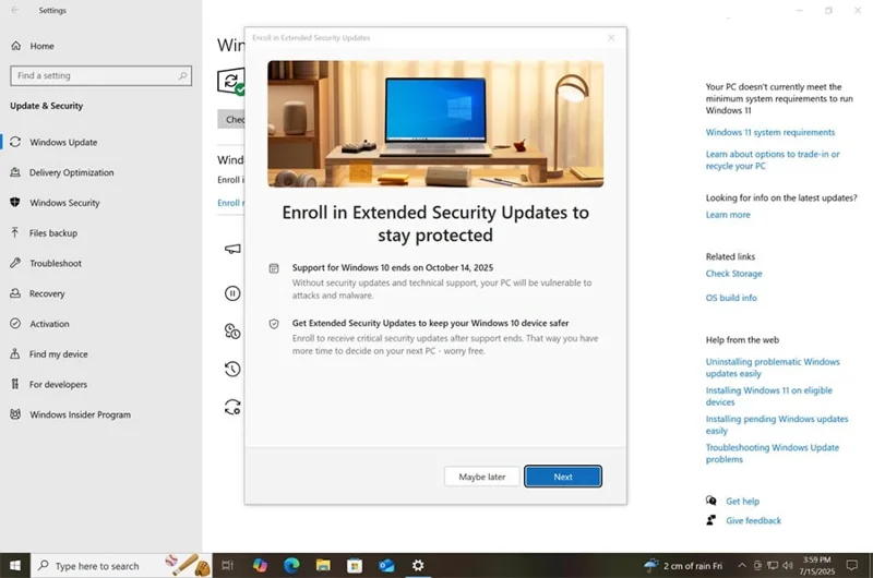 Cómo obtener otro año de actualizaciones gratuitas de Windows 10