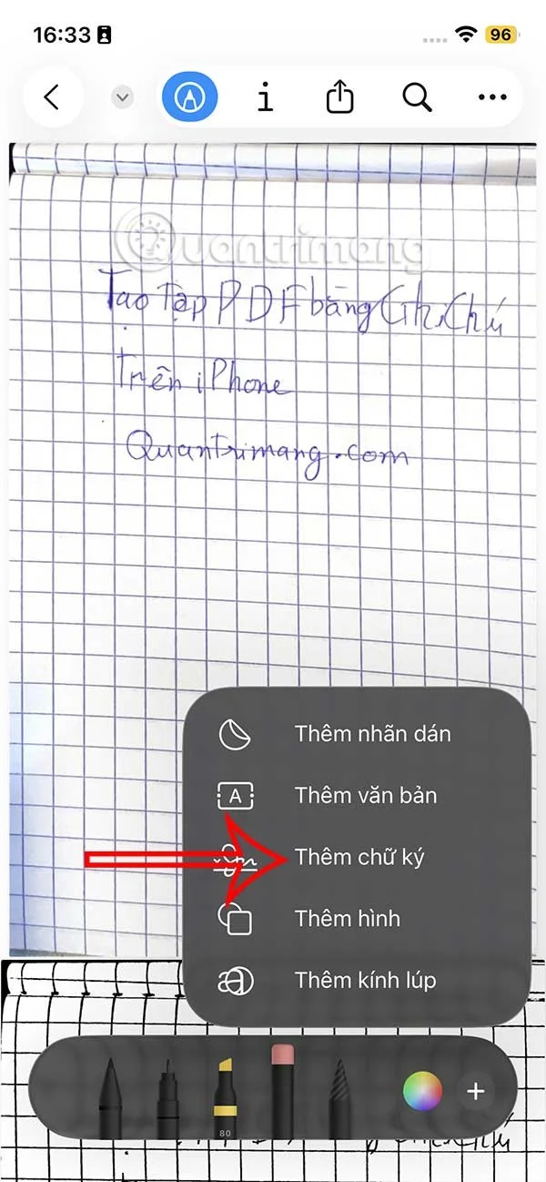 Cómo crear una firma de documento en iPhone
