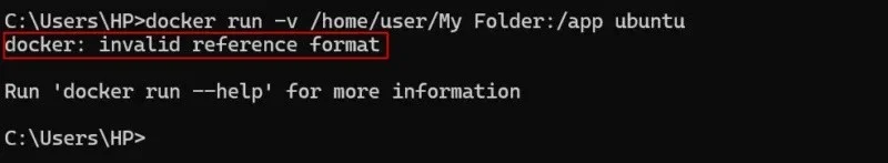 Cum se remediază eroarea „Docker: Format de referință nevalid”
