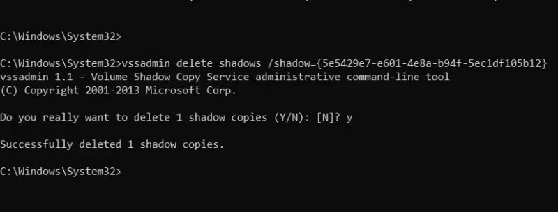 Cómo eliminar puntos de restauración del sistema individuales en Windows