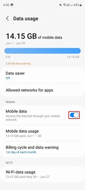 What to do when mobile data is not working on Android device?