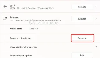 วิธีการเปลี่ยนชื่อเครือข่ายใน Windows 11
