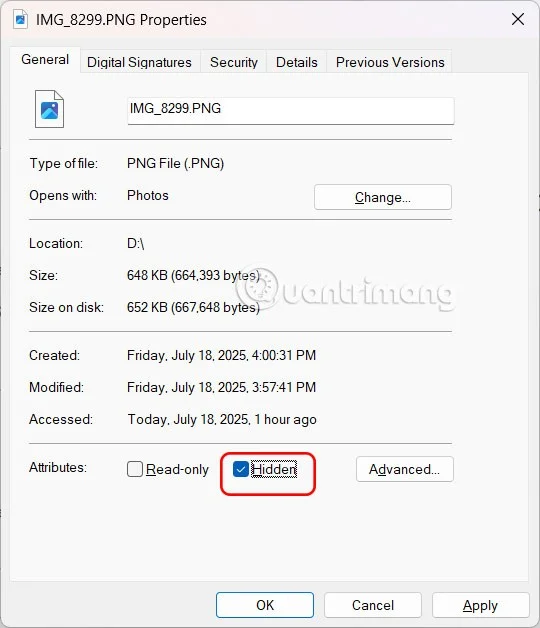How to hide and show files in Windows 11 without software