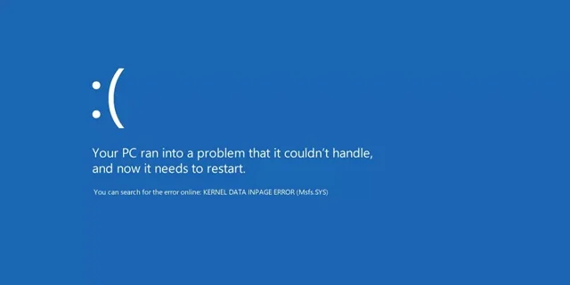 How to fix Kernel Data Inpage Error on Windows