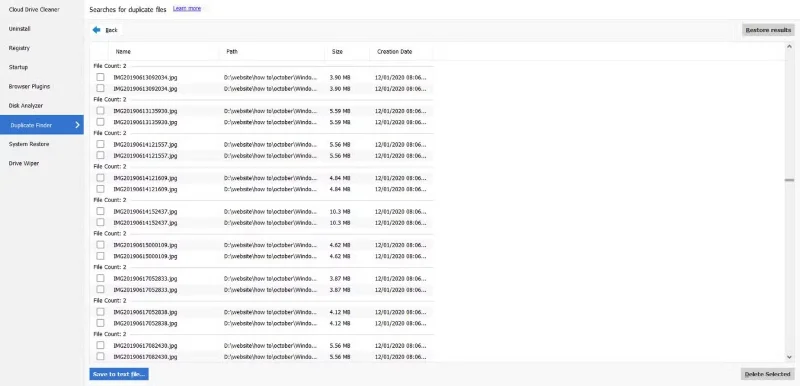 Bagaimana untuk memadam fail pendua untuk menyimpan memori komputer menggunakan CCleaner