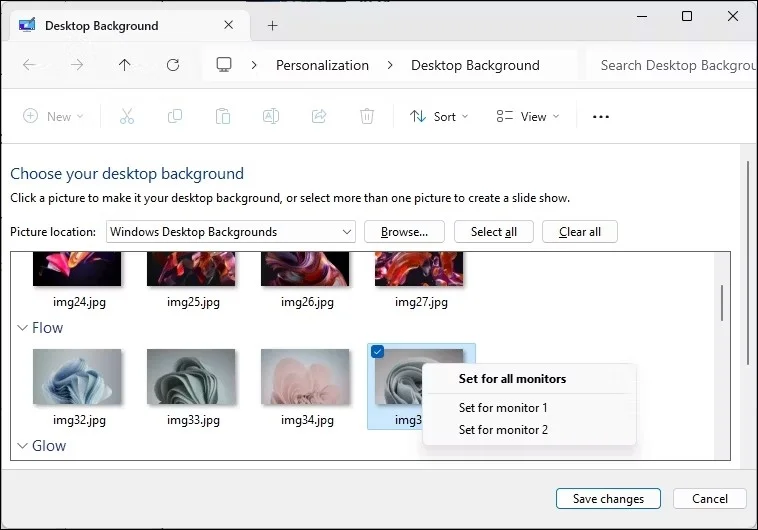 Cum se setează imagini de fundal diferite pe fiecare monitor în Windows 10/11