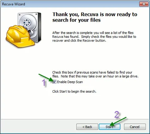 Pulihkan Data yang Dipadamkan dengan Recuva Portable dalam Windows 7
