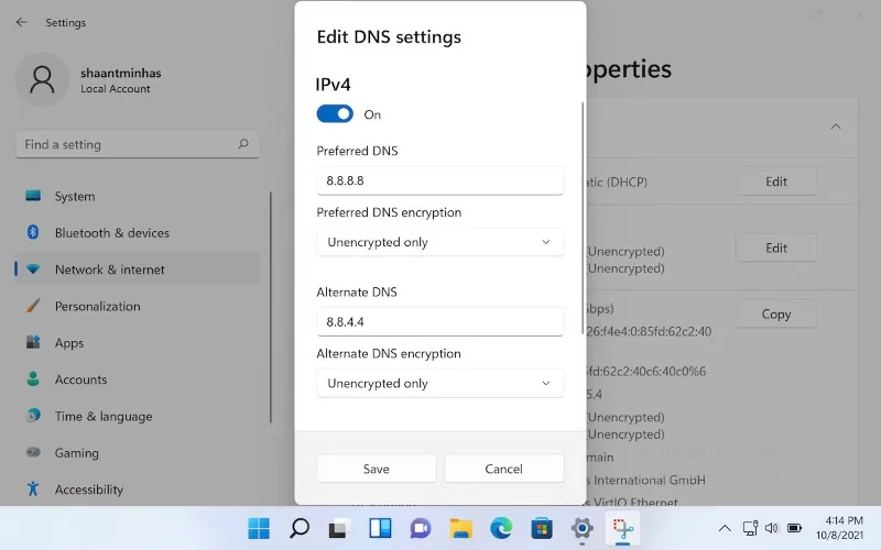 Cum se schimbă serverul DNS pe Windows 11