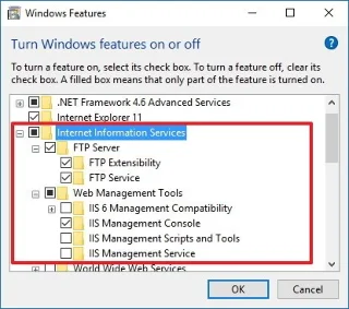 Instrucțiuni pentru configurarea și gestionarea serverului FTP pe Windows 10