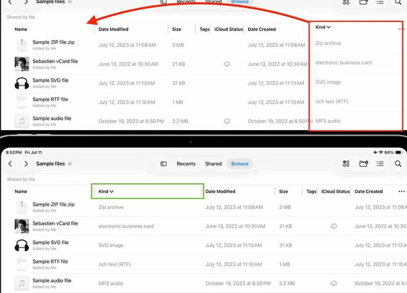 Cómo cambiar la apariencia de la aplicación Archivos