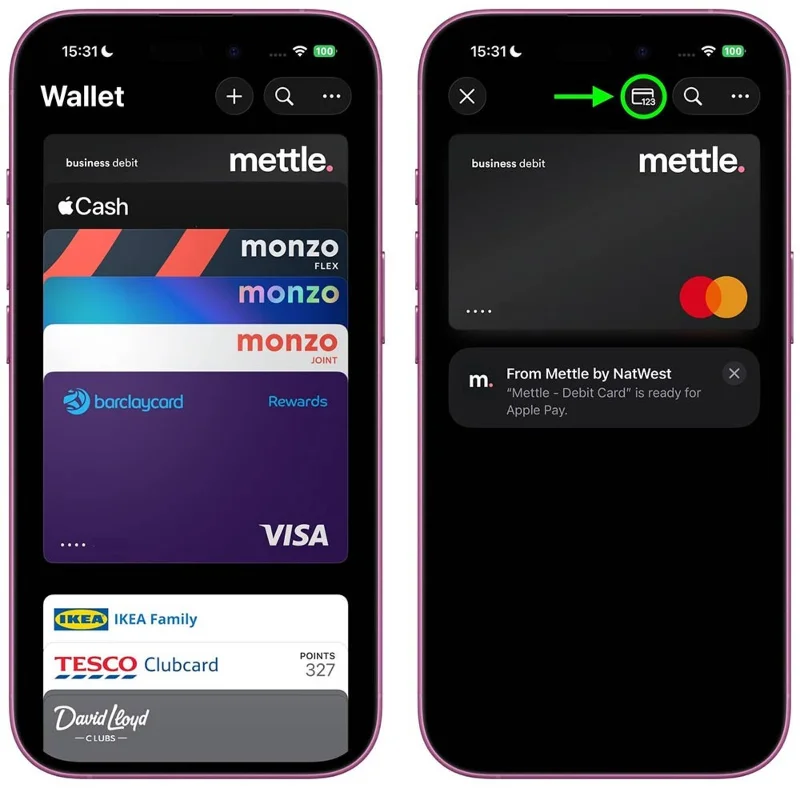iPhone Wallet에 은행 카드 정보를 저장하는 방법