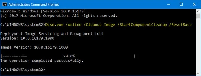Clean up the WinSxS folder to free up Windows space