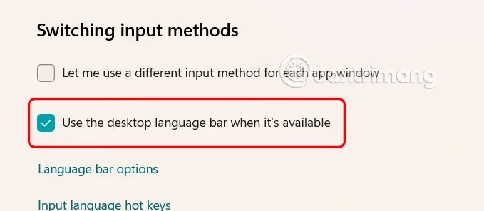 Cómo habilitar o deshabilitar la barra de idioma en Windows 11
