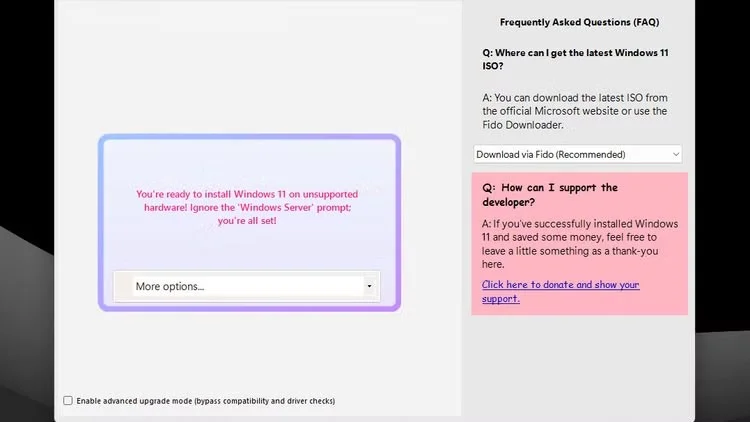 Cum se utilizează Flyby11 pentru a instala Windows 11 pe un computer vechi
