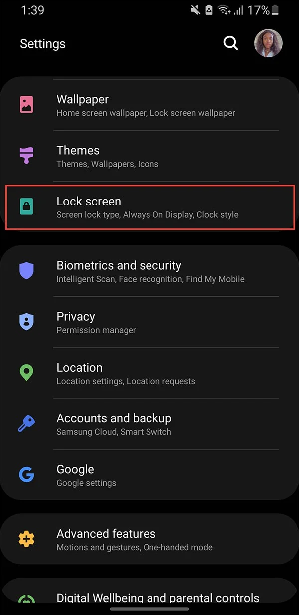Arahan untuk mengunci Tetapan Pantas pada Android