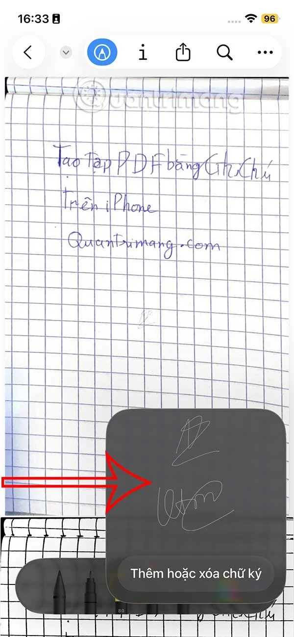 Cómo crear una firma de documento en iPhone