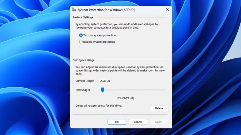 Cómo eliminar antiguos puntos de restauración de Windows para liberar espacio