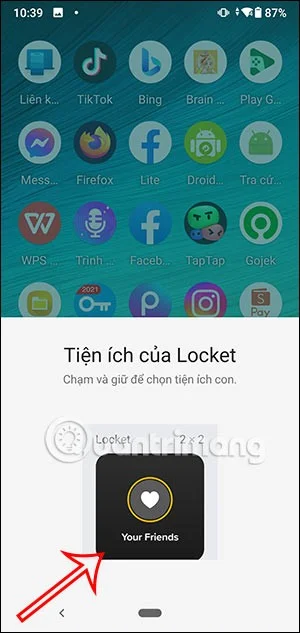 Cómo usar el widget Locket para Android