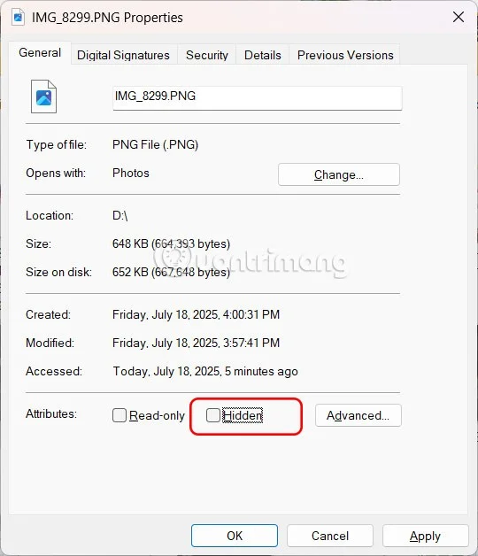 How to hide and show files in Windows 11 without software