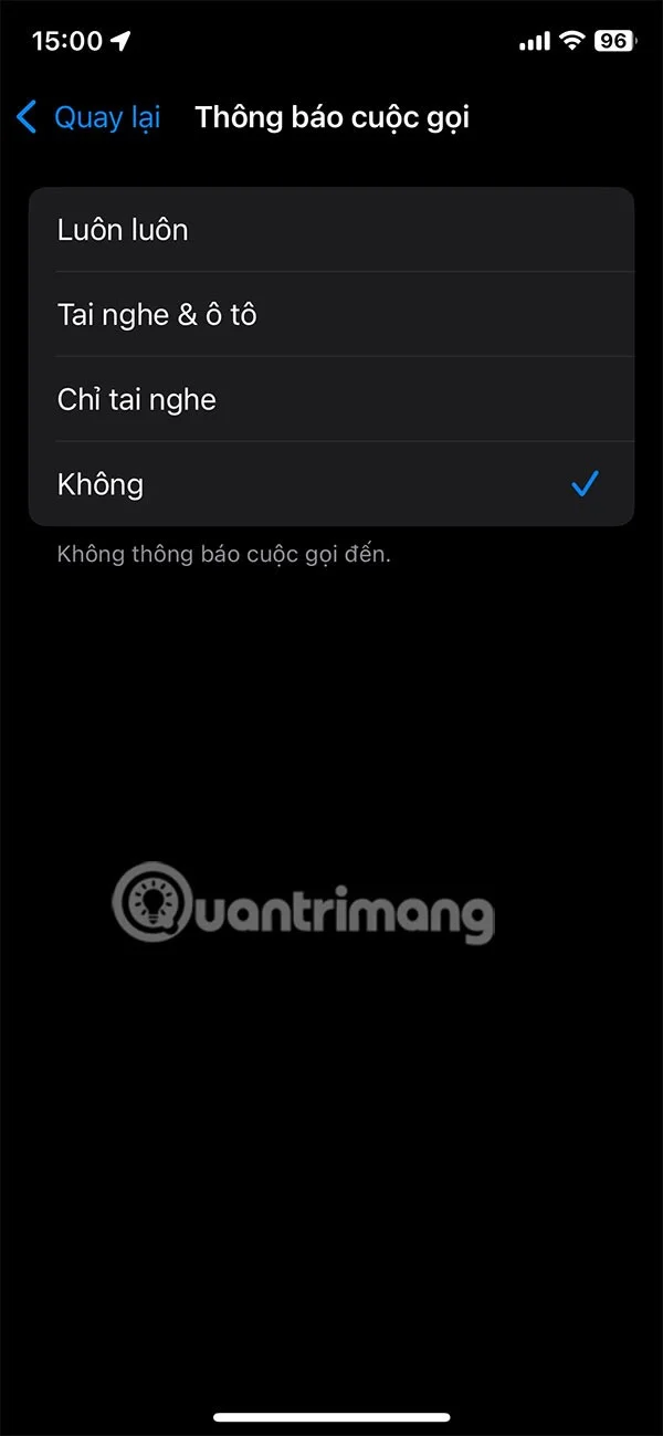 Cách bật thông báo tên người gọi trên iPhone
