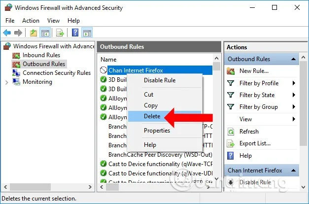 วิธีบล็อกการเชื่อมต่ออินเทอร์เน็ตของซอฟต์แวร์และแอปพลิเคชัน Windows 10