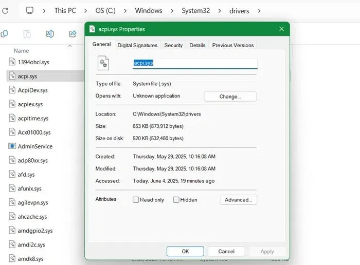 Solucione el código de error 0xc0000098 de Windows: Realice una copia de seguridad de ACPI.sys para evitar fallos de arranque
