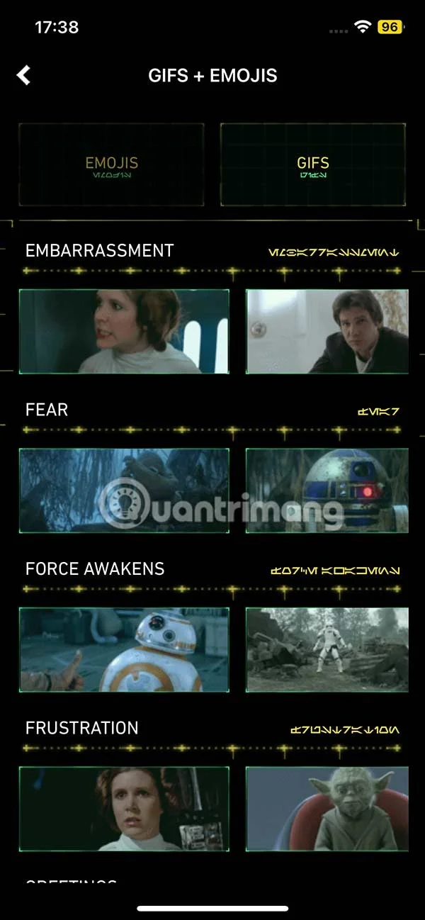 Instrucciones para descargar emojis de Star Wars para iPhone