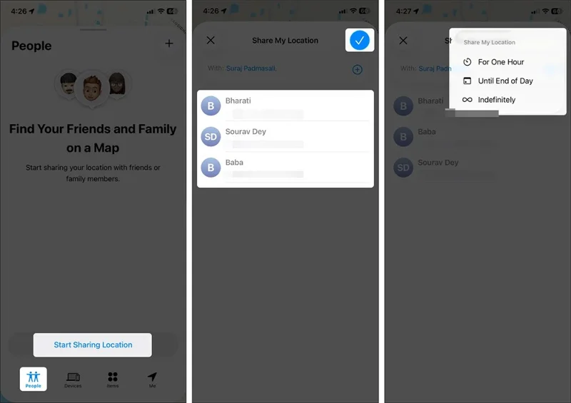 Cómo compartir la ubicación en Compartir en Familia en iPhone