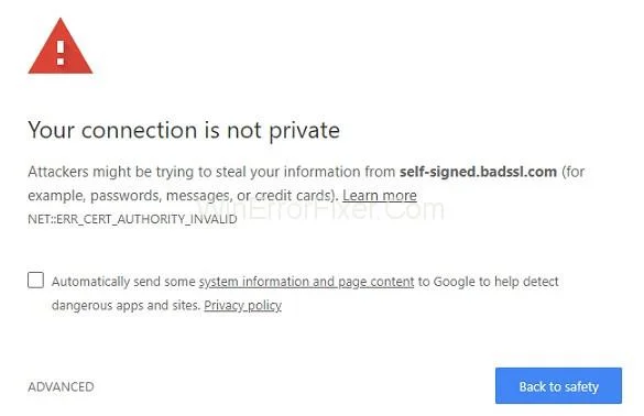 نحوه رفع خطای Err_cert_authority_invalid در کروم